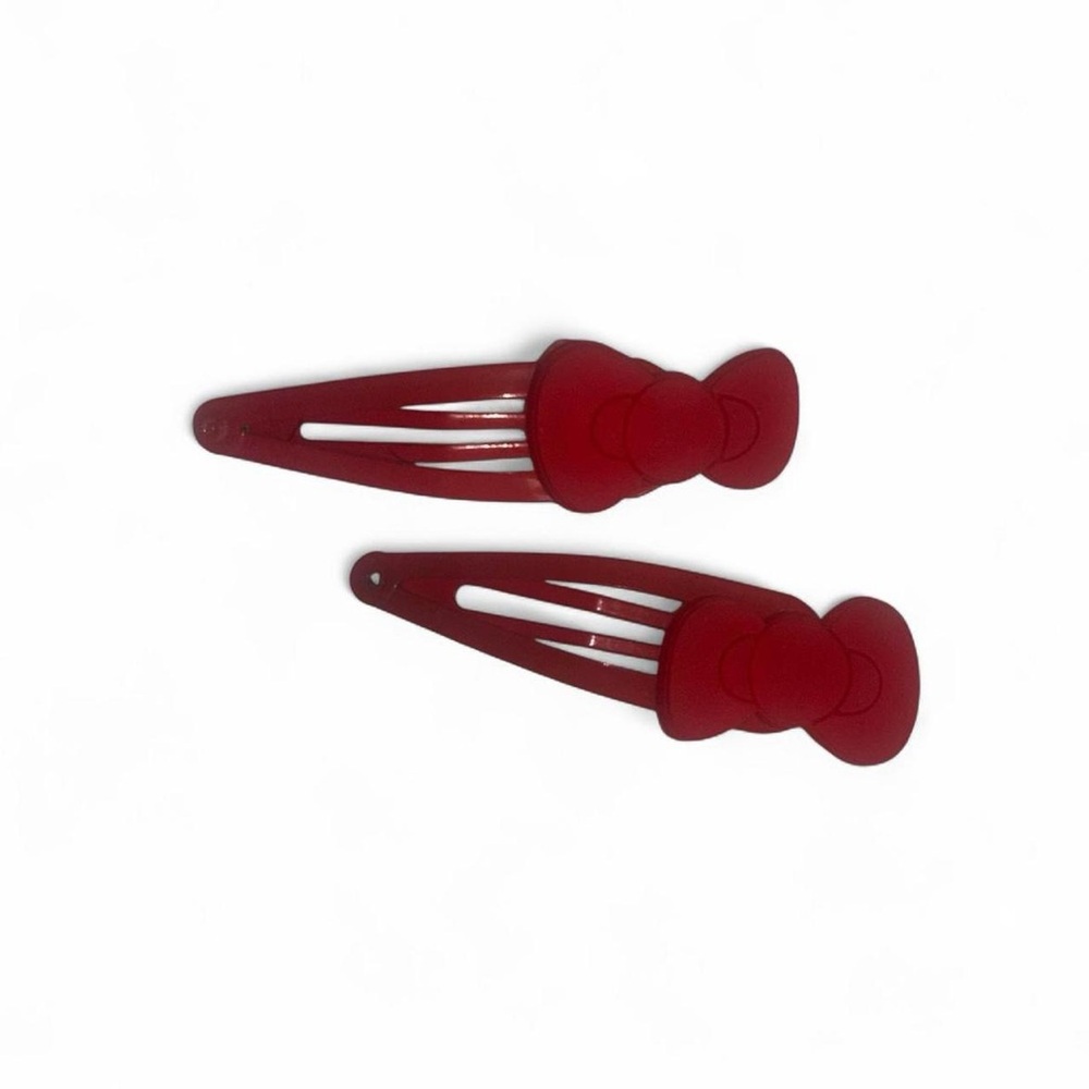 Hello Kitty Red Bow Hair Clips